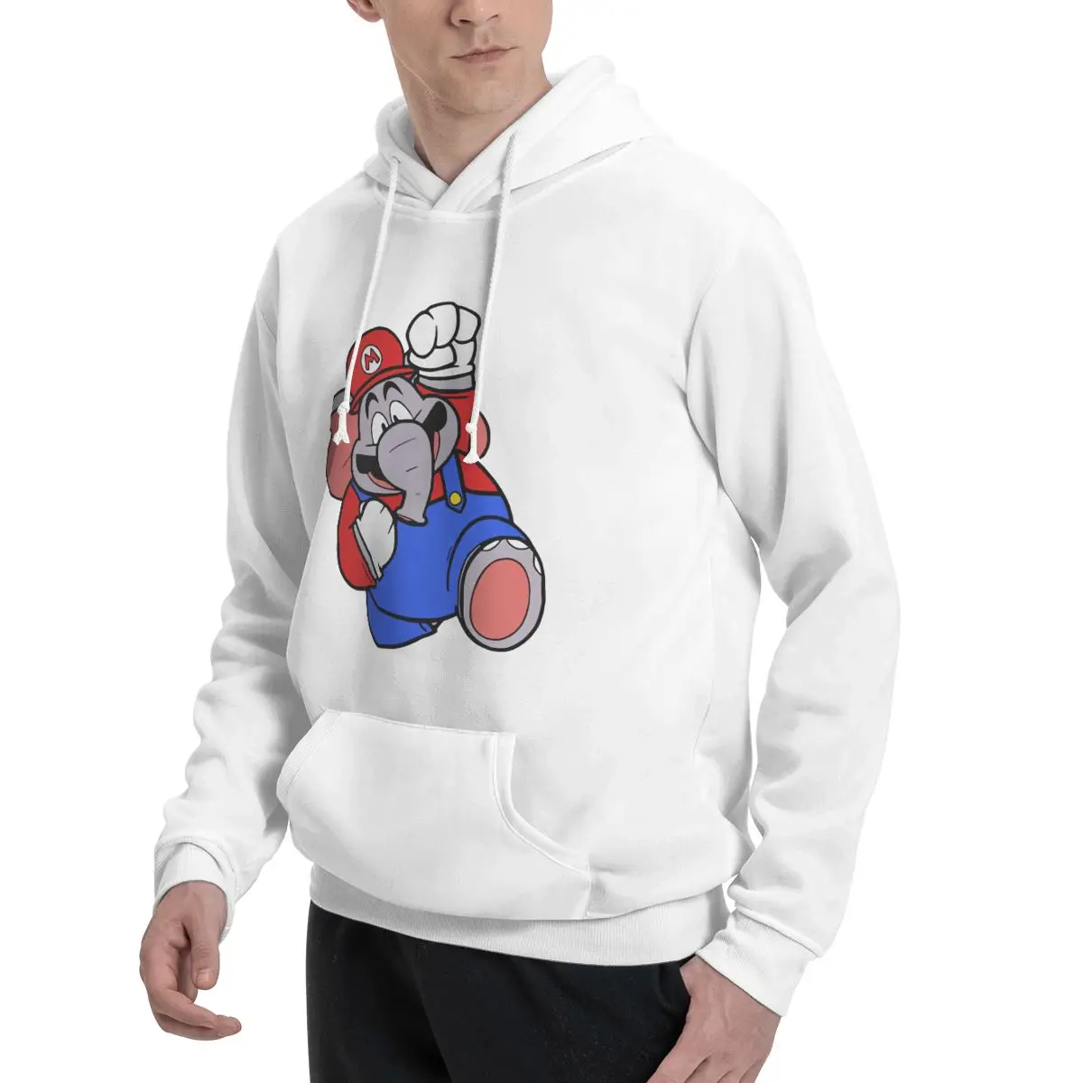 سوبر ماريوس الفيل هوديي الرجال النساء عارضة البلوز الخريف مقنعين البلوفرات #3