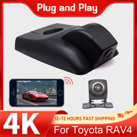 New! Plug and play Dash Cam WIfi Car DVR For Toyota RAV4 GXL Hybrid 2016-2025,Dual Lens With &APP Control 4K Dashcam
