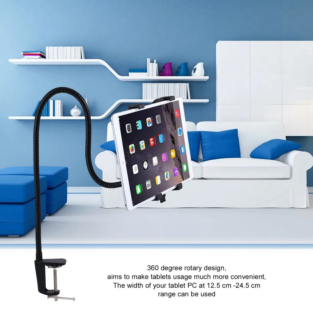 Universal Kitchen Under Cabinet Phone Tablet Holder for Tablets Smartphone Metal Clamp Stand for iPad Phone