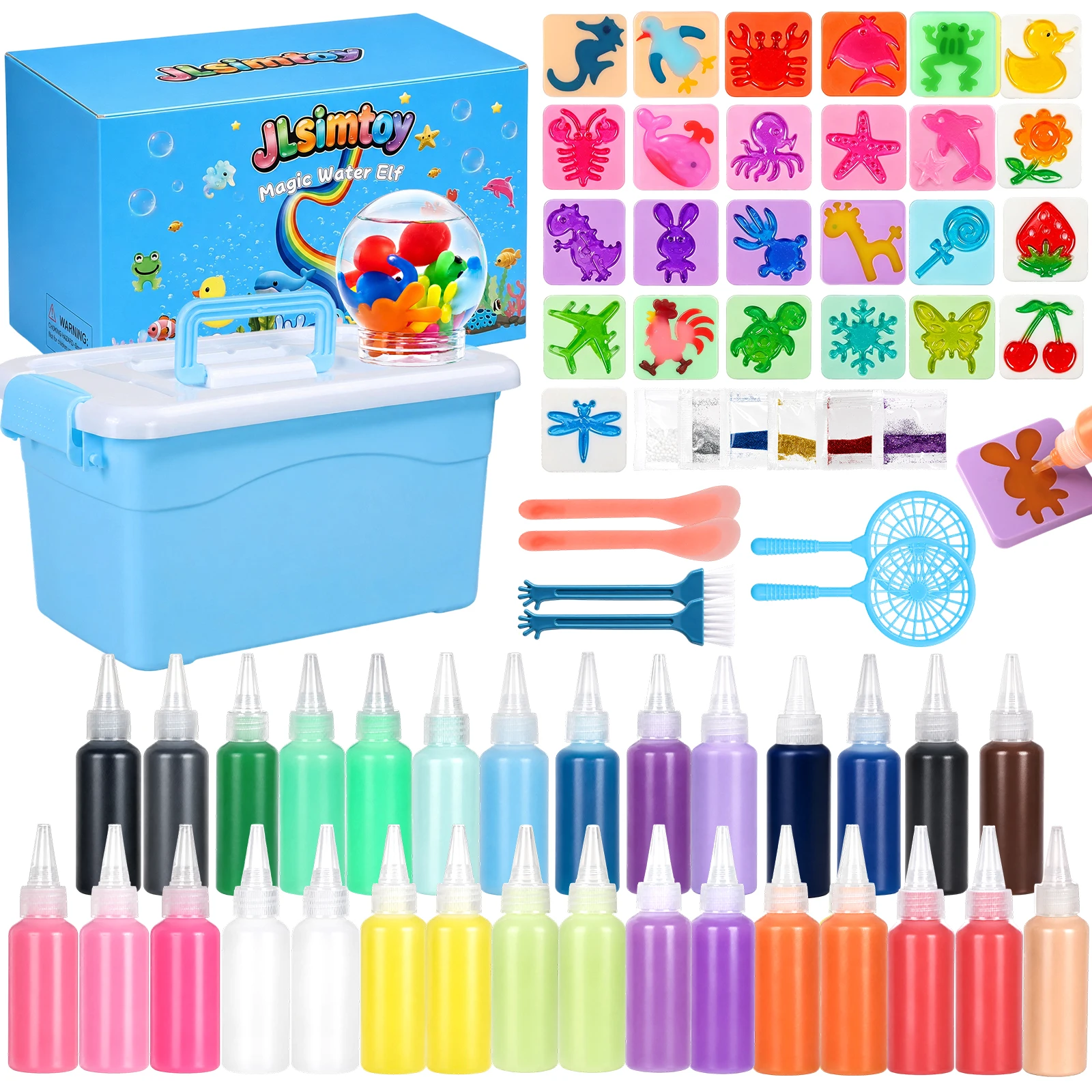 Magic Water Elf Toy Kit Ocean Mold DIY Handmade Material Children Puzzle Toys Special Pigment Crafts Elves Kit Set Toy Gift Kids