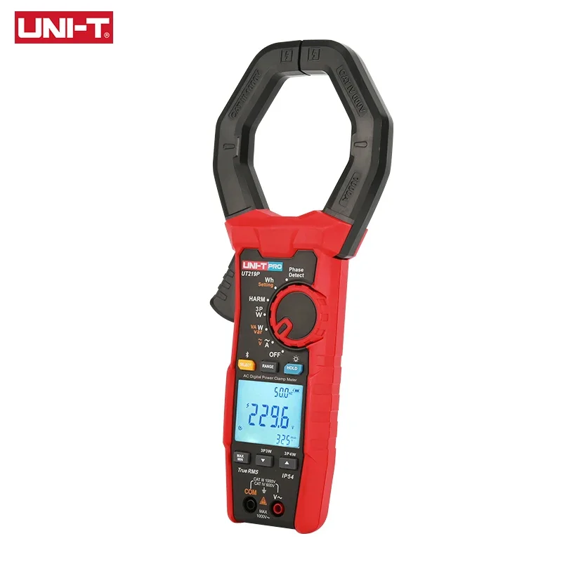 UNI-Ts UT219P Digital Power Clamp Meter AC  1000V 1000A Handheld Intelligent Single Three-phase power Testing