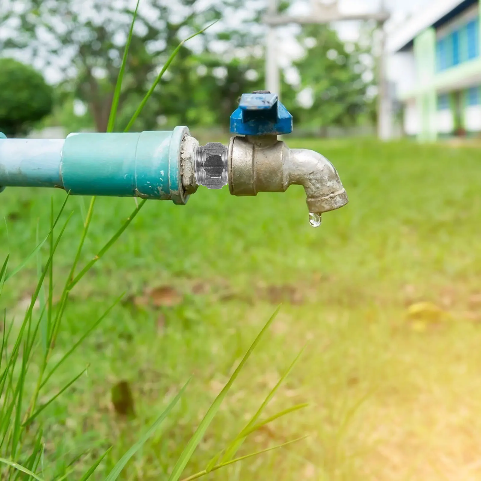 10 قطعة الفولاذ المقاوم للصدأ 4-نقطة موضوع خارجي وصلة أنابيب ل Pex أنابيب الحديد النحاس مانعة للتسرب موصل السباكة اقتران