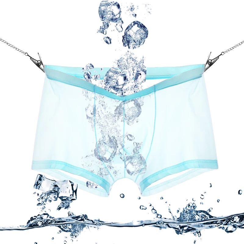 Men's underwear, ice silk ultra-thin, summer breathable, men's quadrangle pants, shorts, and briefs