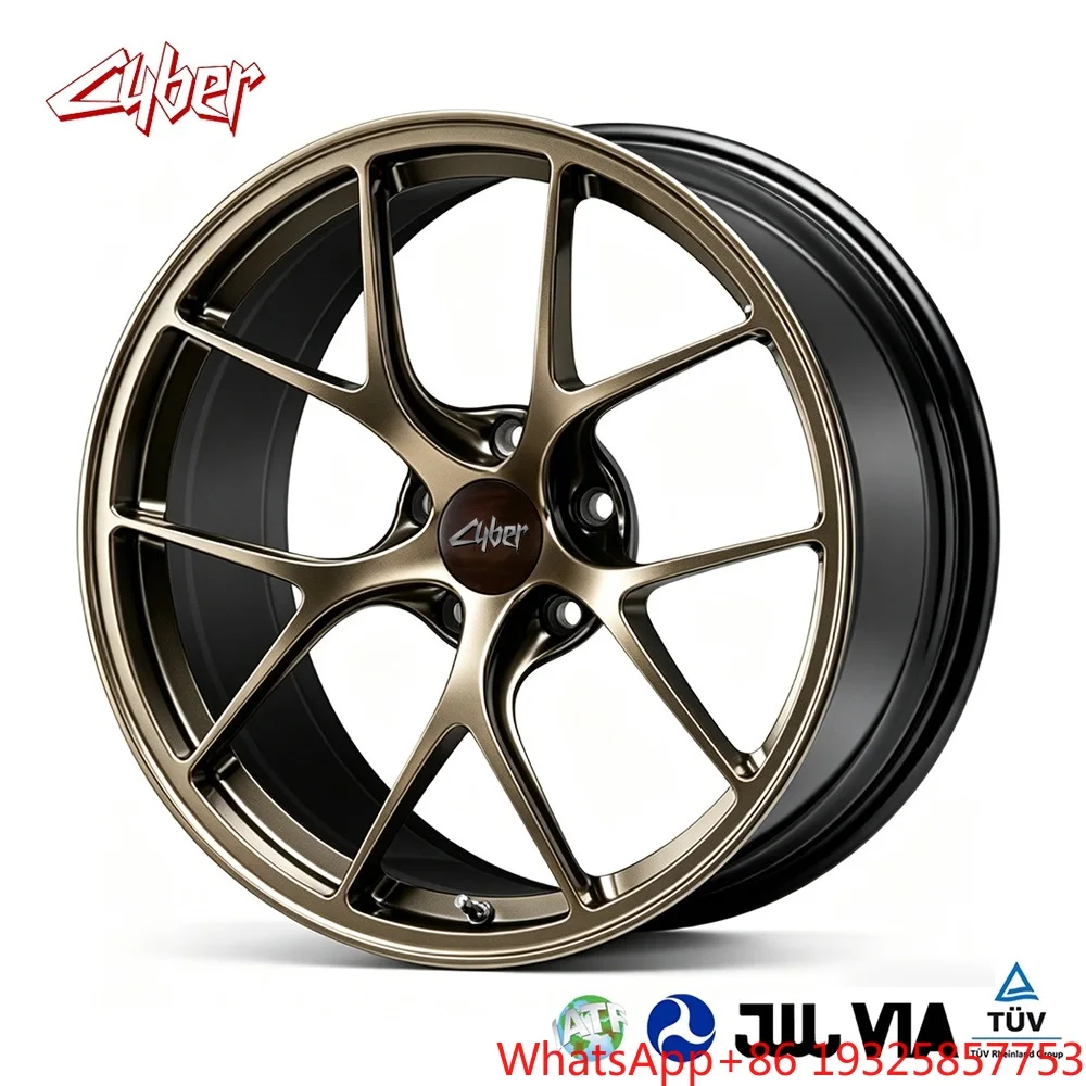 Ultra-light 5 Cross Spokes Forged Aluminum Wheels for BS RI-D High Gloss Black Sunding Mirror Polish Gloss Black Cut Finish