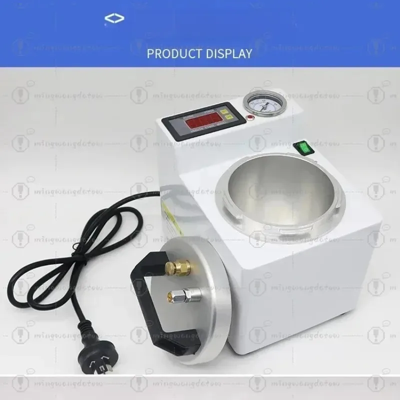 Digital Dental Lab Polymerizer Portable Curing Pressure Pot Adjustable Pressure Temperature for Denture & Silicone Rubber Repair