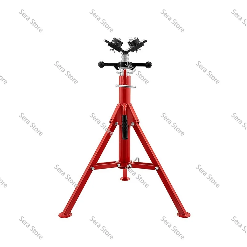 Steel Tripod Pipe Chain Vise 1/8-5in Capacity Foldable Legs Tri-Stand Bench Vice for Fixing Supporting Bending Metal Pipes