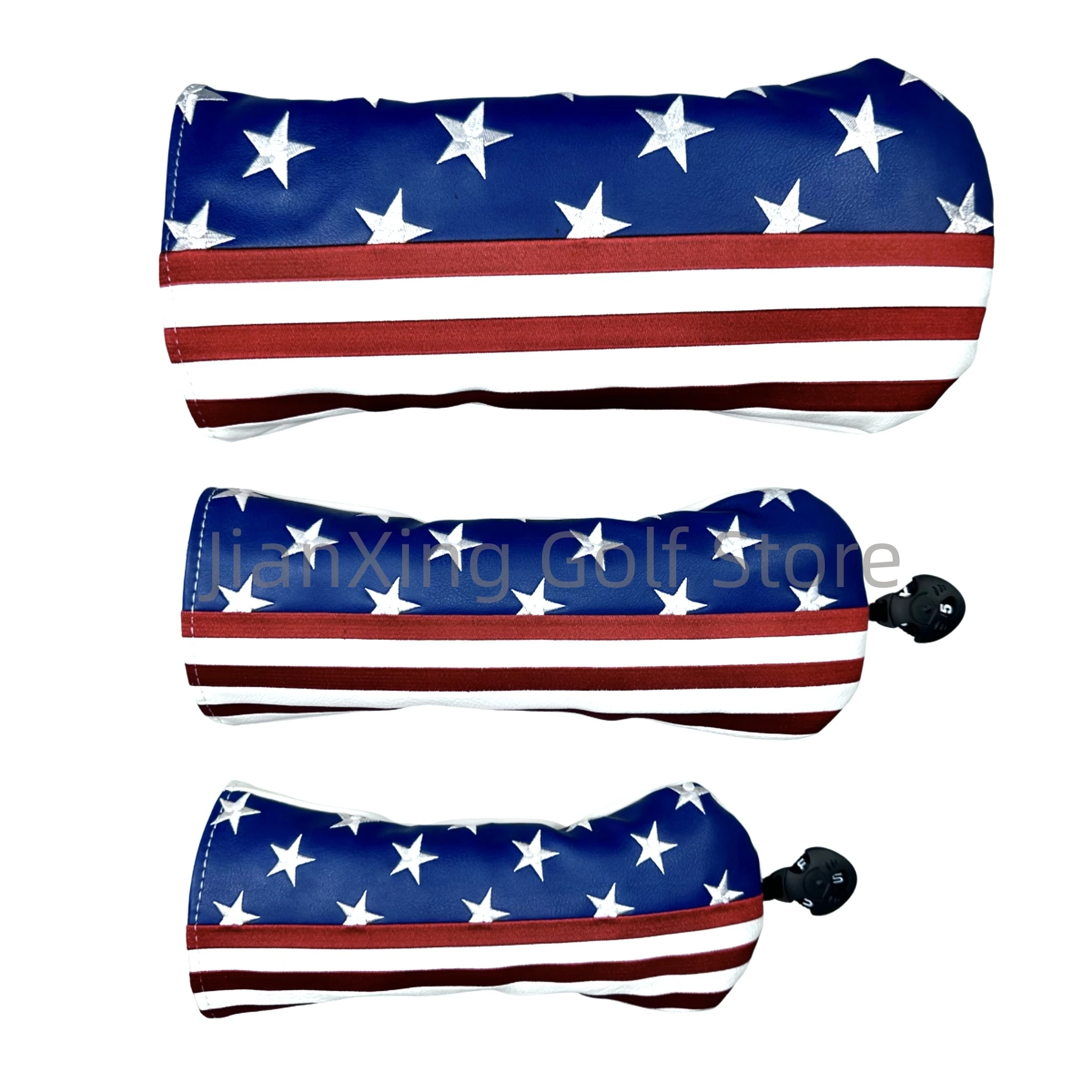 Golf Flag pattern Head cover Driver Head Covers Fairway Wood Head Covers Hybrid Head Covers Putter Cover