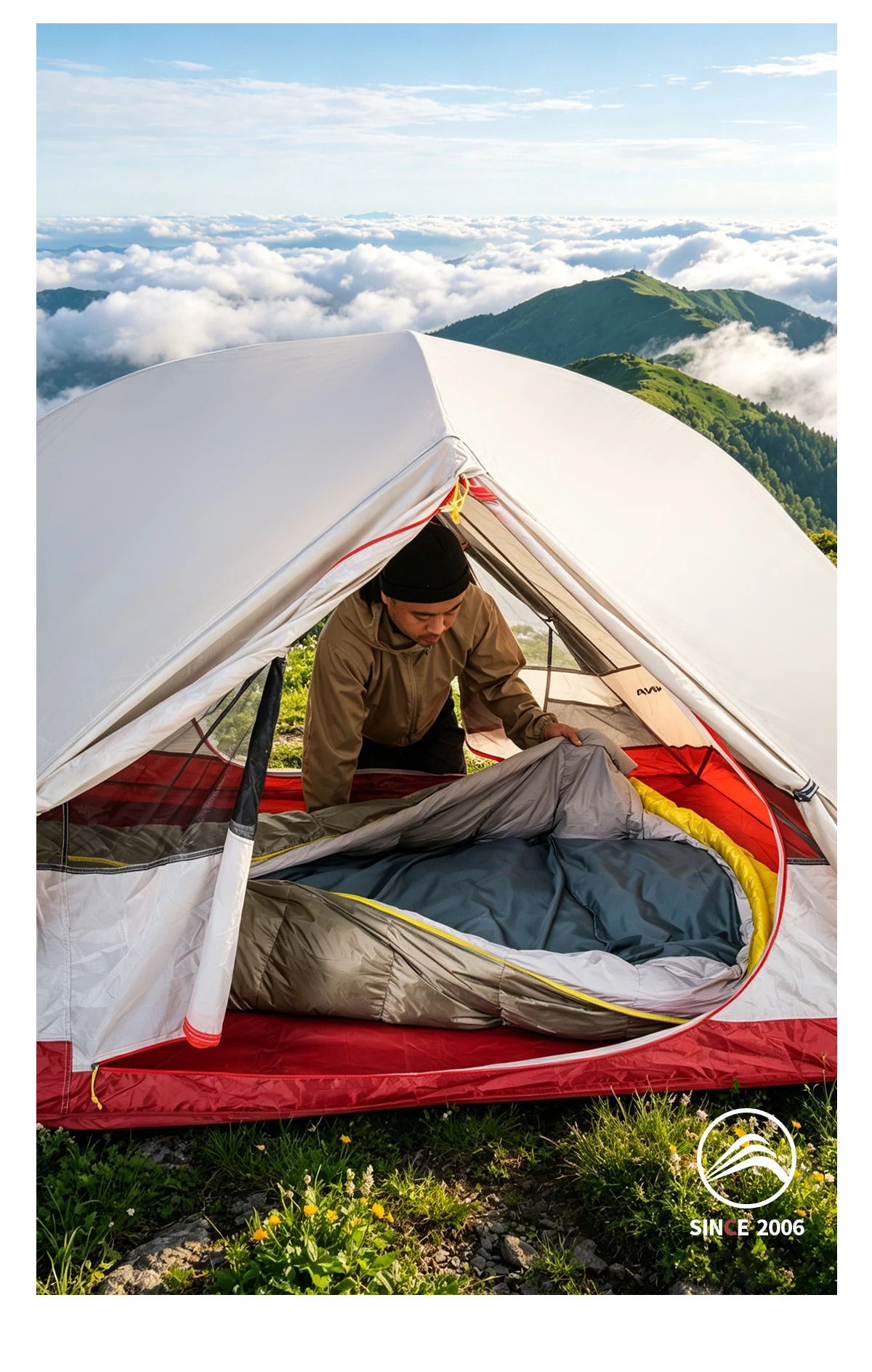 BISINNA Tragbarer Schlafsack-Innenschlafsack mit Kissenbezug, ultraleichter Polyester-Pongee-Schlafsack für Camping, Reisen, Hotel, 220 x 80 cm – Detail 13
