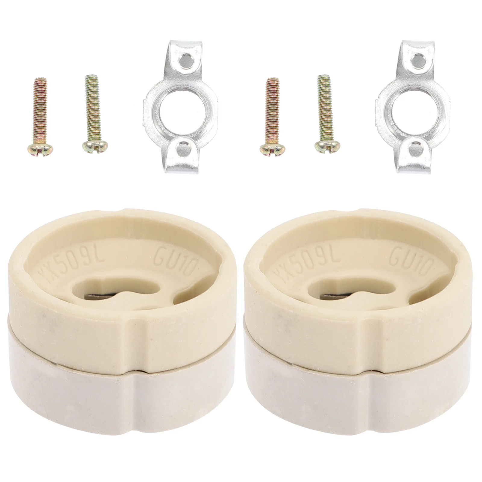 2pcs Lamp Socket Ceramic Light Holder With Bracket For Diy Lighting Projects Bulb Socket Lamp Replacement Parts Ceiling
