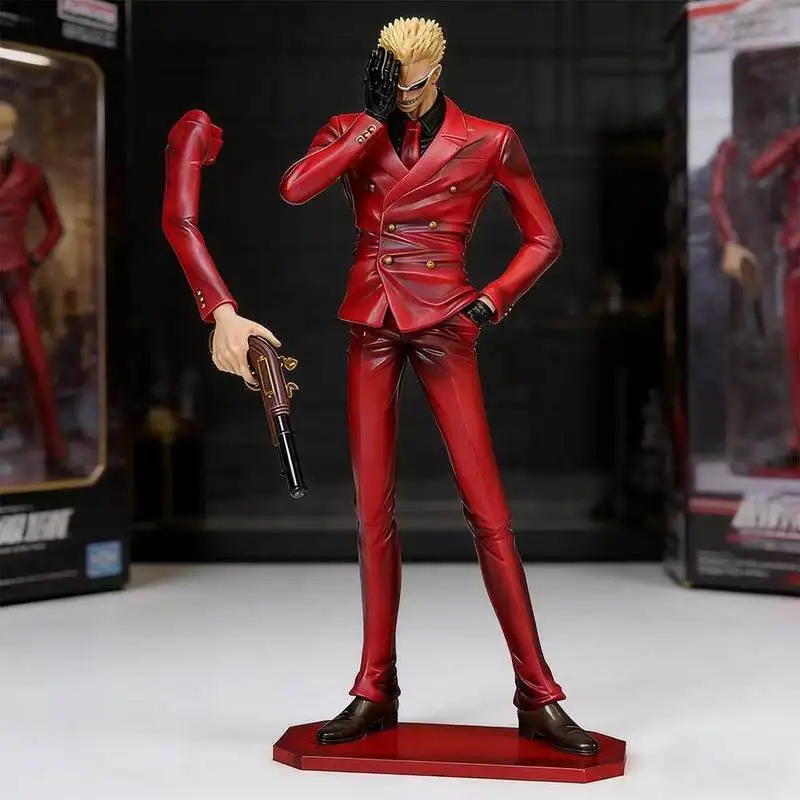 30cm One Piece Donquixote Doflamingo Anime PVC-Figur mit Austauschbaren Armen Shichibukai Modell Desktop-Ornament Sammlerstück Geschenk