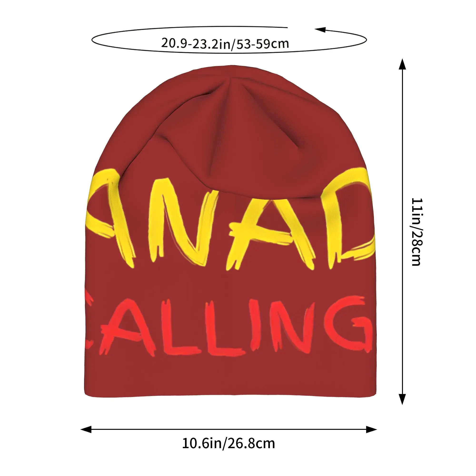 Funny Canada Is Calling and I Must Go Flag  Skull Cap Beanie Breathable  Climbing Hat for Men Women