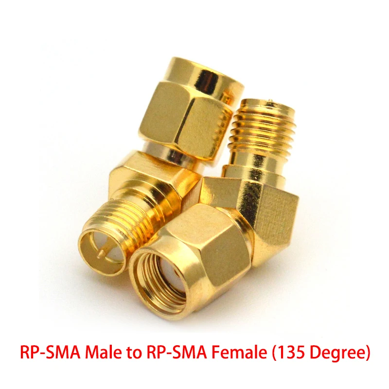 1pc SMA Zu SMA Adapter SMA Stecker auf RP SMA Buchse Stecker RF Stecker Kupfer Vergoldet SMA Spliter konverter Rechten Winkel – Detail 8