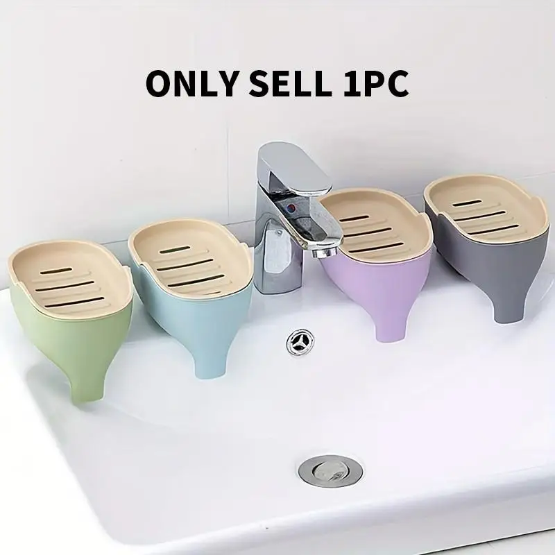 Double Layer Elephant Soap Drain Box, Detachable Ventilated Soap Rack with Drain Spout, Practical Bathroom Accessory