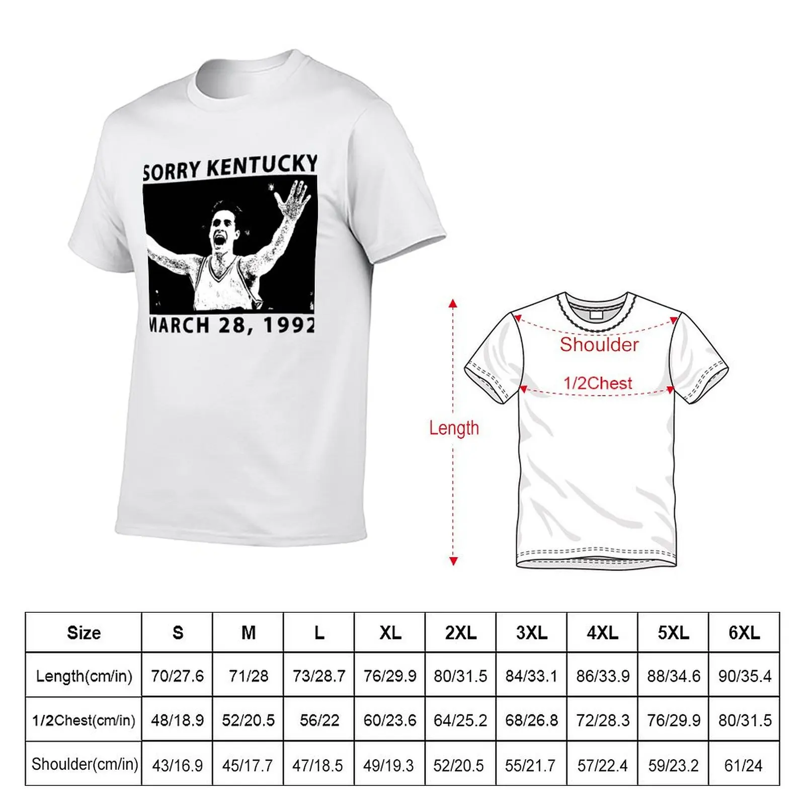 Sorry Kentucky - Christian Laettner T-Shirt t shirts for man pack white t shirt men 100% cotton luxury brand T-Shirt