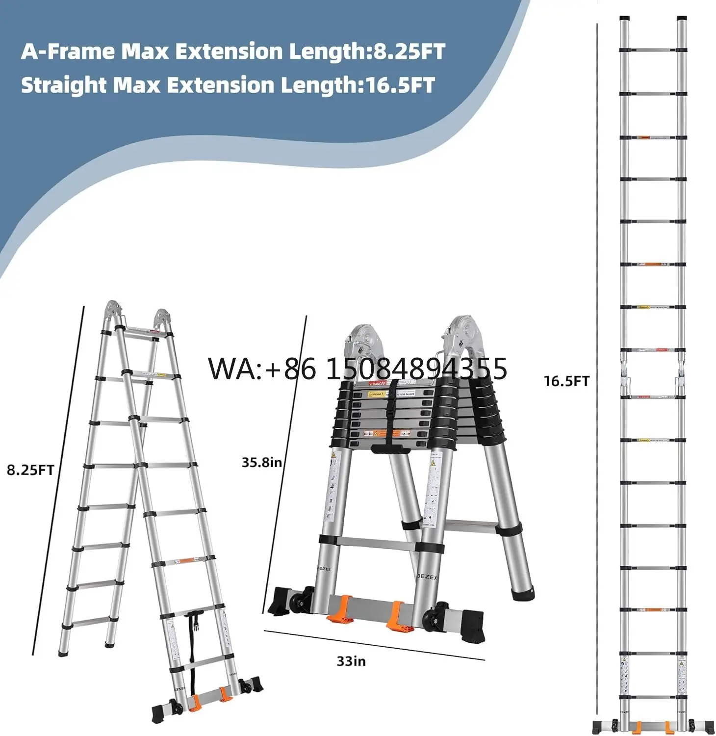 escalera-telescopica-de-165-pies-con-barra-de-equilibrio-de-acero-inoxidable-ruedas-moviles-multiusos-plegable-y-compacta