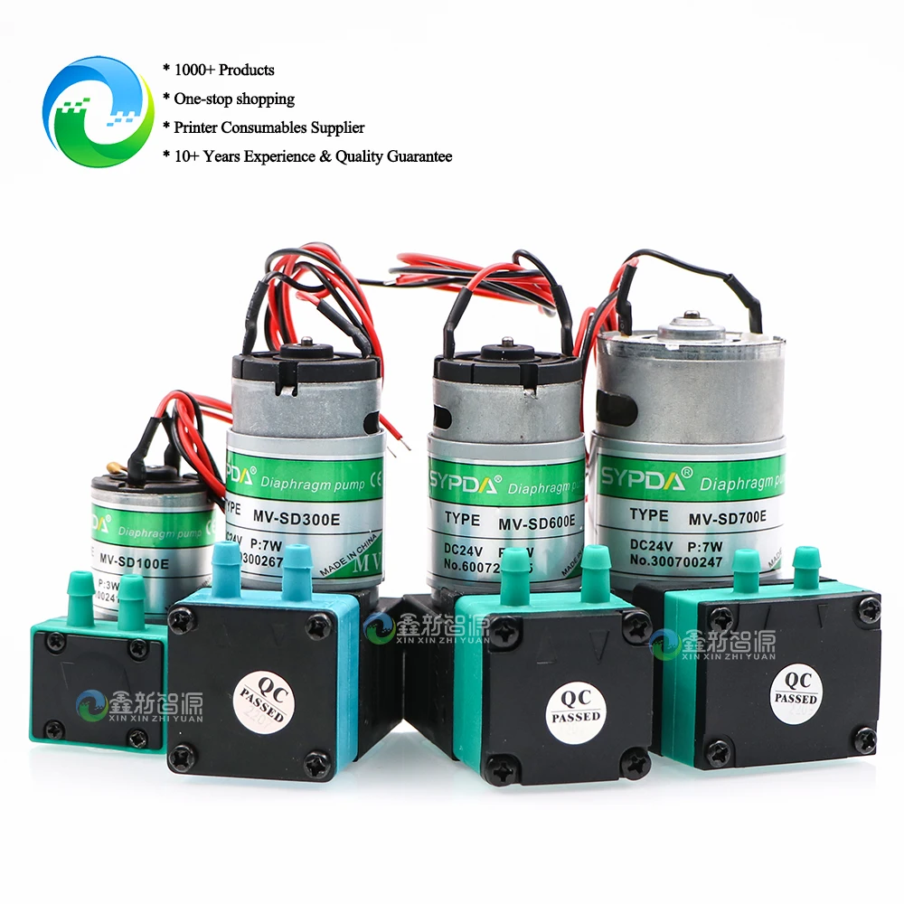 Spare Parts SYPDA 24V DC Ink Pump for Eco Solvent Printer UV Machine Micro Diaphragm Pump 3W 7W