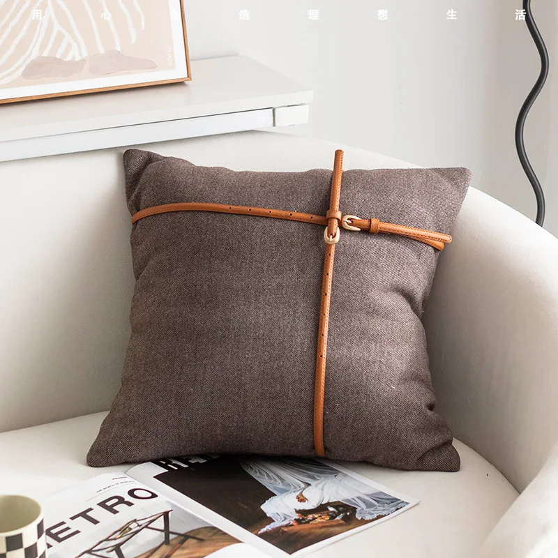 

Croker Horse 18x18 Inches Throw Pillow Cover - Simple Modern Style Leather Decoration Couch Cushion Pillow Cover Withour Core