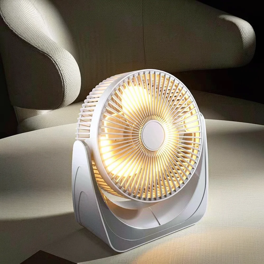 USB Rechargeable Mini Desk Fan Quiet Operation 5 Speed Settings Portable Cooling Blower For Student Dorm Room Bedroom