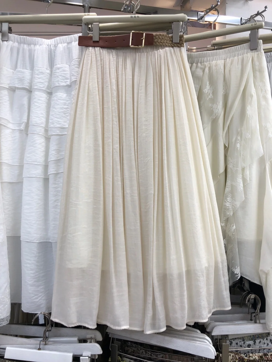 

Bohemian Cotton Lin Skirt High Waist A-Line Slimming Holiday Style Belt Weaved Half Skirt Women's Loose Fit Summer 2026