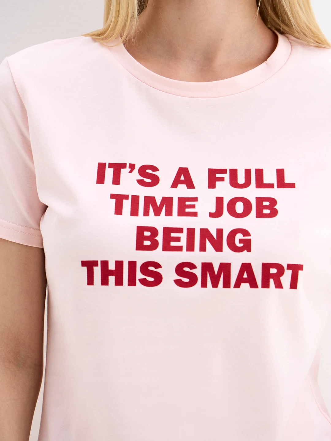 

IT'S A FULL TIME JOВ BEING THIS SMART Print Largesized Women's T-Shirt In Black Casual Slogan Summer Cotton Tee Drop Shipping