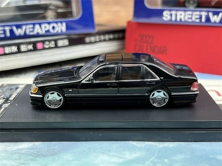 Newly Stocks Street Weapon 1:64 W140 Black Color Diecast  Model Car In 2024 Collection Gift