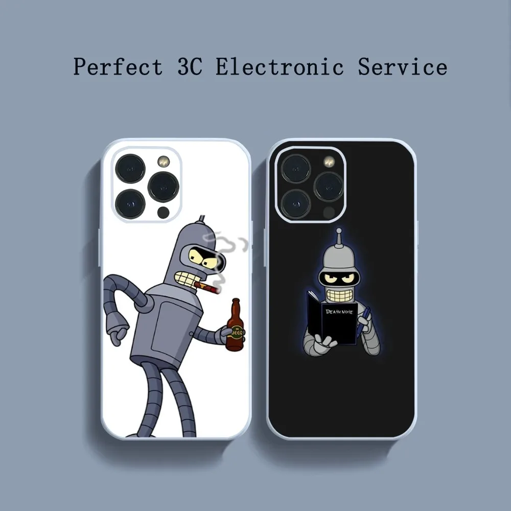 F-Futurama Anime B-Bender Phone Case For iPhone 14 13 12 11 Pro Max XS Max X XR 7 8 Plus Mini Blue TPU material