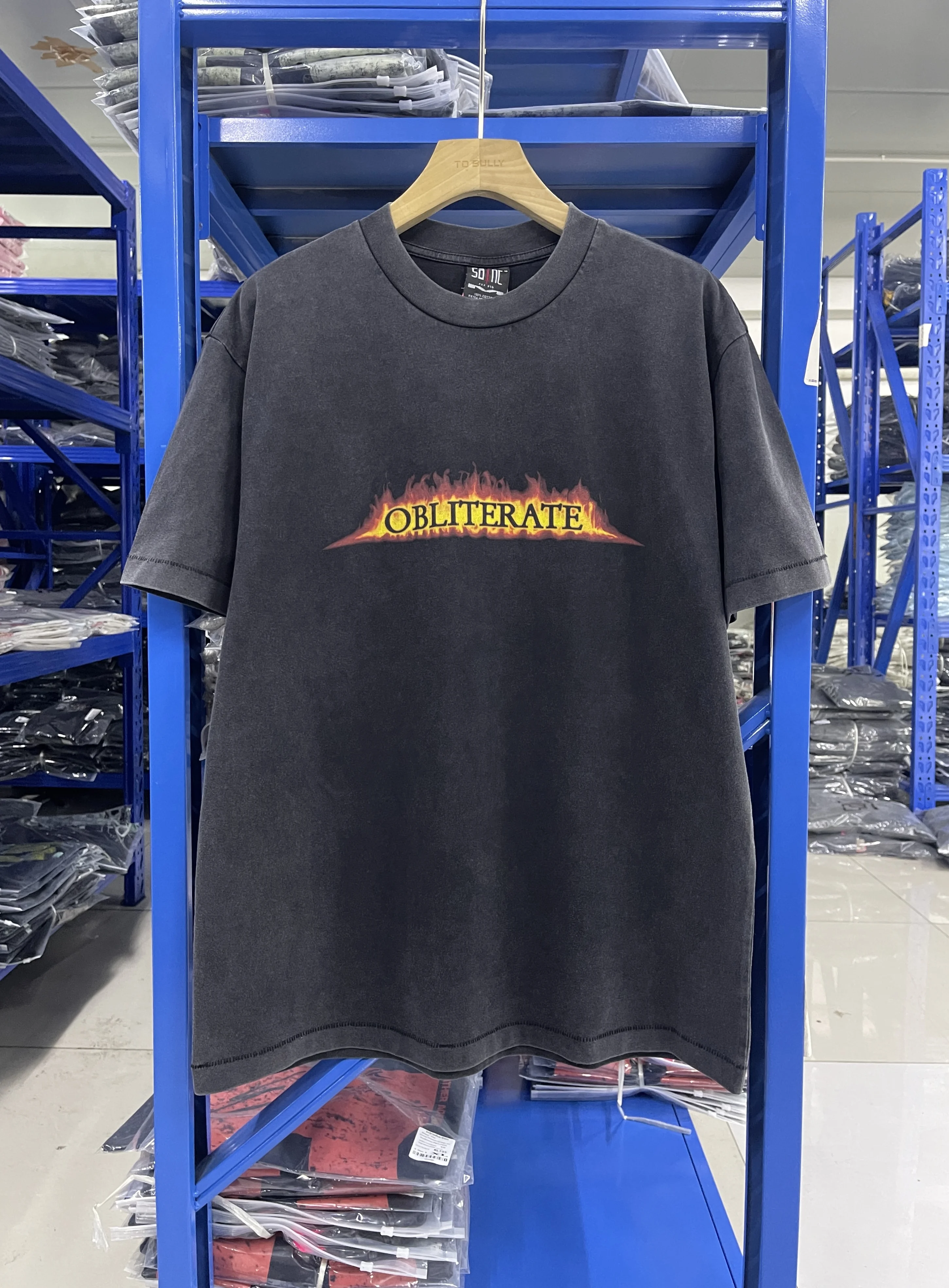 

Винтажная летняя футболка Saint 25SS с принтом аниме, повседневная свободная хлопковая футболка большого размера, модные японские топы с круглым вырезом