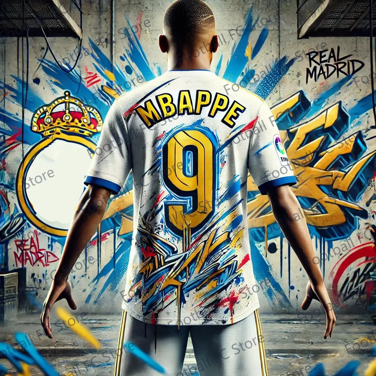 New 24-25 SummerStreet Graffiti Tee Jersey CHATGPT Intelligent Design Edition Special Mbappe 9 Soccer Jersey for KidsAdult Kit