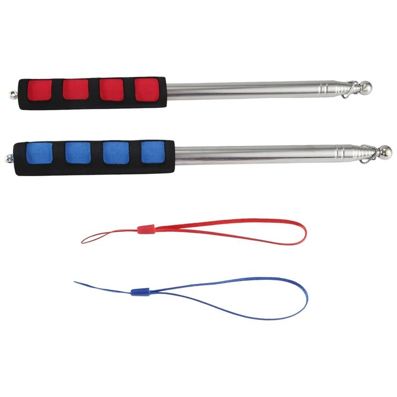 2 PCS Telescopic Flagpole 78.74Inch/2.0M Multicolor And 5PCS Horse Training Flag, Tour Guide Flag, Horse Flag Five Colors