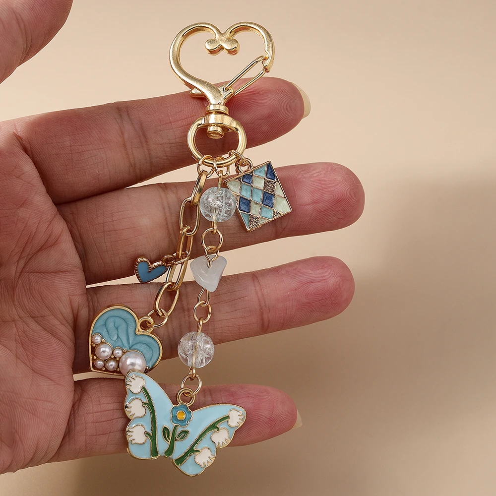 Bohemia Fashion Schmetterlings-Schlüsselanhänger für Männer und Frauen, Auto-Schlüsselanhänger, Handtaschenanhänger, Mädchen-Geschenk zum Geburtstag, Schmuck-Accessoires, DIY – Detail 4
