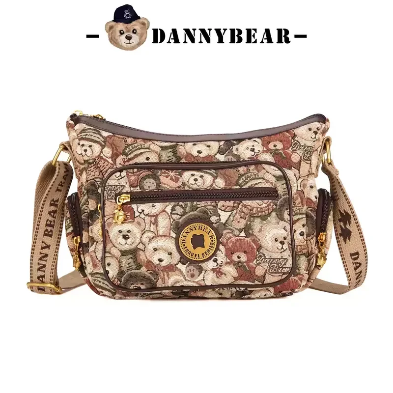 Danny Bear Crossbody Bag Women's Bag Large Capacity Cute and Sweet New Product Travel Leisure Commuter Bear Cloth Bag Gift