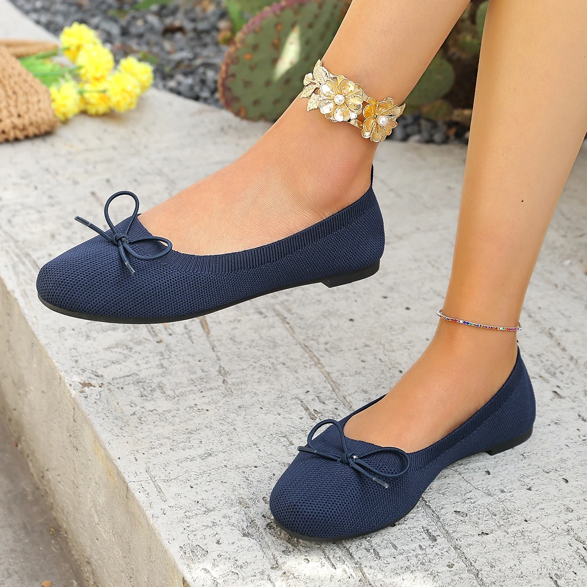 

Black Comfortable Round Toe Flats Women,Women's Flat Ballet Shoes,Casual Women's Flat Shoes Walking