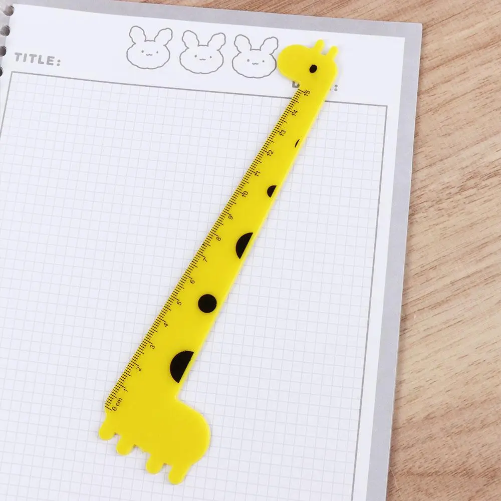 Sided Cartoon Architect Supplies Stationery Measuring Tool Gauging Tools Drafting Supplies Straight Ruler Giraffe Ruler Ruler