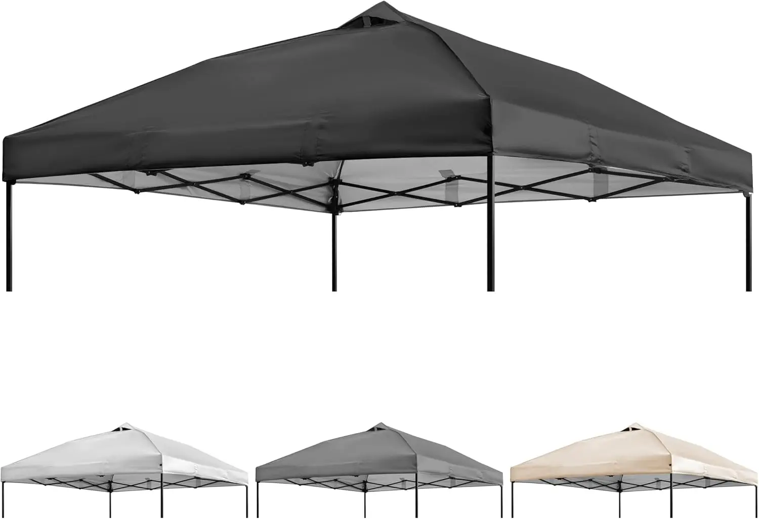 

10x10ft Canopy Replacement Top Pop Up Tent Cover Roof with Air Vent Waterproof for Outdoor Garden Patio Pavilion Sun Shade(Top O