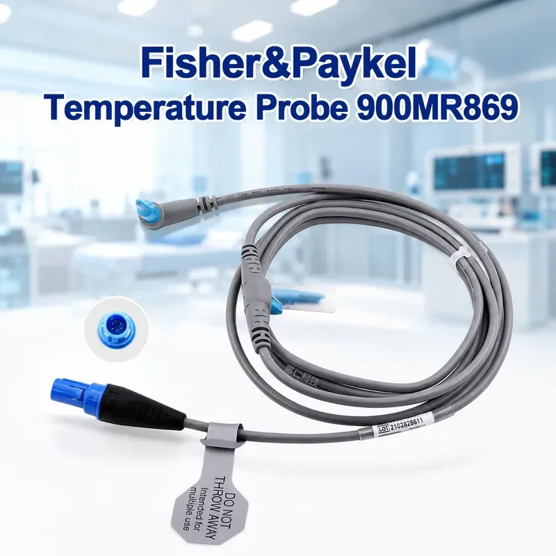 [Materials & Accessories] 900MR869 Respiratory Humidifier Temperature Sensor Reusable, for Invasive/Non-Invasive Ventilation