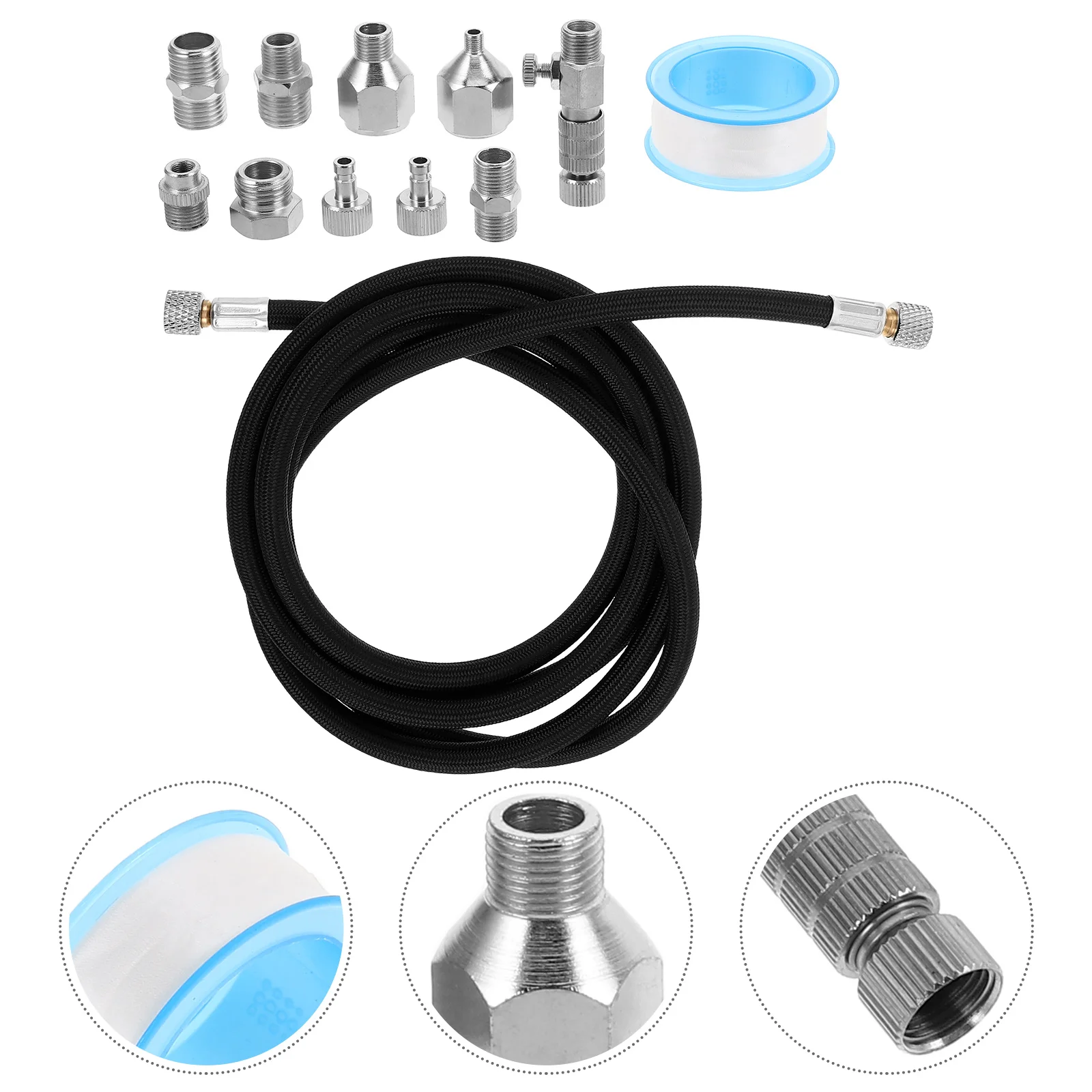 1 set 1 Set Spray Gun Quick Connect Fittings Precision Airbrush Adapter For Compressor Durable Air Hose Connector Leakproof