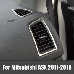 Car styling interior Dashboard Air Vent Decorative Outlet trim frame sticker case For Mitsubishi ASX 2011-2019 Auto Accessories