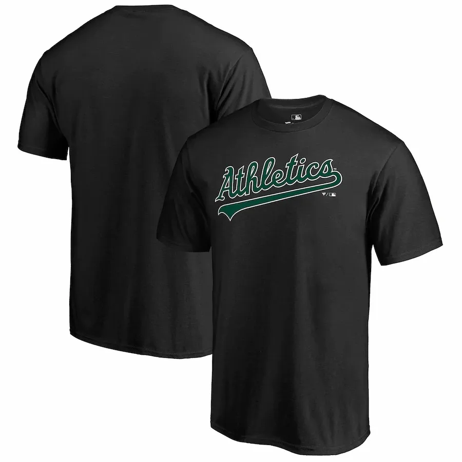 T-shirt a maniche corte in puro cotone atletico Oakland Athletics