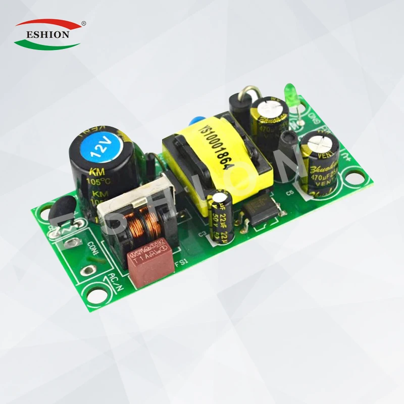 AC-DC 5V2A 10W Switching Power Supply Module Bare Circuit 85-264V to 5V 2A Board for Replace/Repair 12V1A