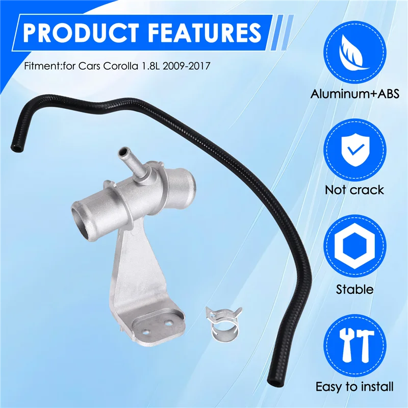 

A73X-Car Engine Coolant Water Outlet Pipe Radiator Coolant Pipe 16577-22030 1657722030 For Toyota Corolla 1.8L 2009-2017