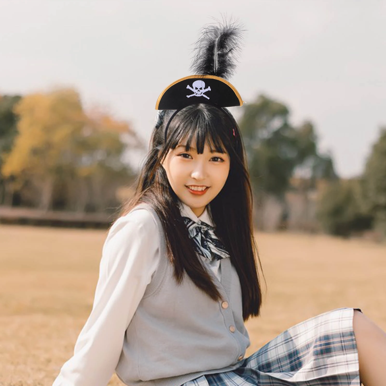 

Headgear Pirate Hat Headband Child Has Artificial Dress-up Party Accessories