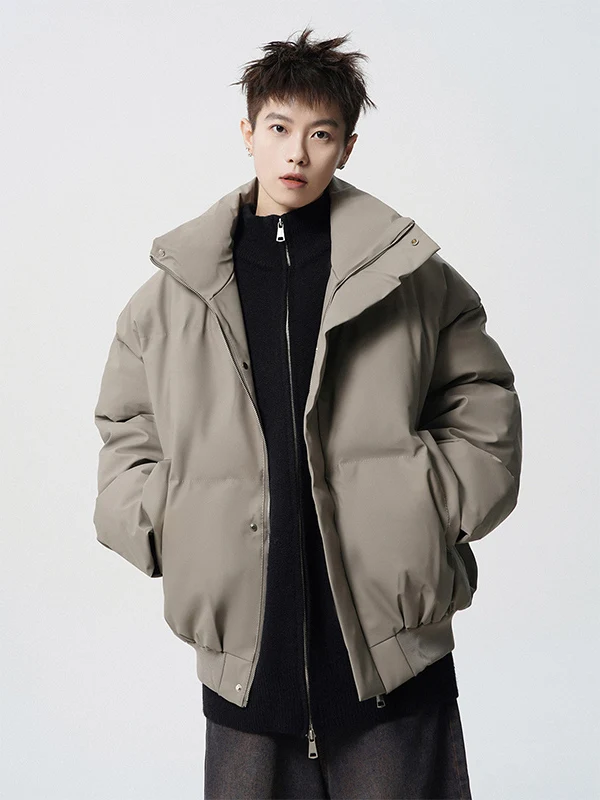 

Мужская зимняя куртка Cleanfit American Sle Trendy Brand: свободный крой, хлопковая, утепленная, с воротником-стойкой, в уличном стиле