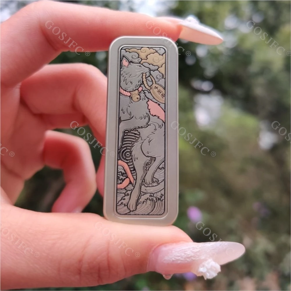 

Lingmao Nafu Big Shark Cupronickel Push Slider Непоседа игрушки для взрослых игрушка для снятия стресса