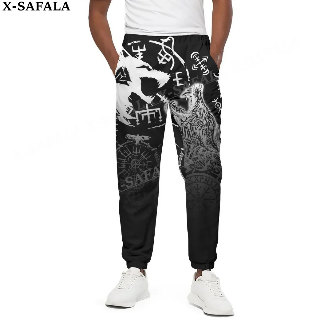 

Norse Mythology Vegvisir Viking Symbol 3D Print Trousers Men Sweatpants Casual Long Joggers Streetwear Autumn Sports Pants-5