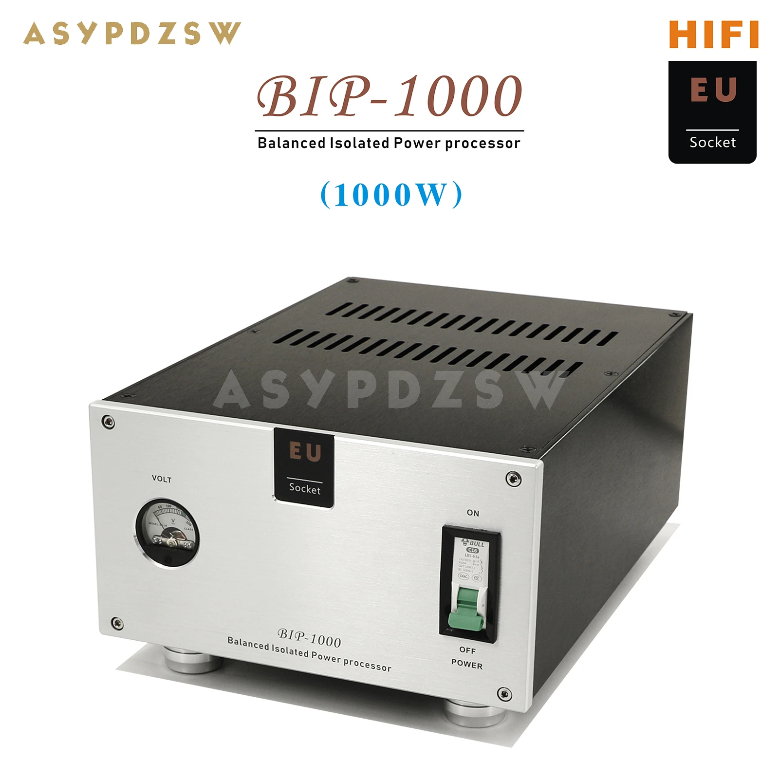 

BIP-1000 3 Seats EU Socket HIFI 1000VA Toroidal Balanced isolation transformer 1000W AC Power supply processor