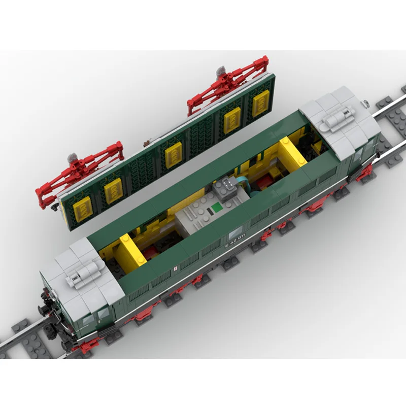 Stadtverkehr elektrische Lokomotive br e42 Auto Modell Moc Bausteine Eisenbahn Sammlung DIY montieren Ziegel Spielzeug Geschenke