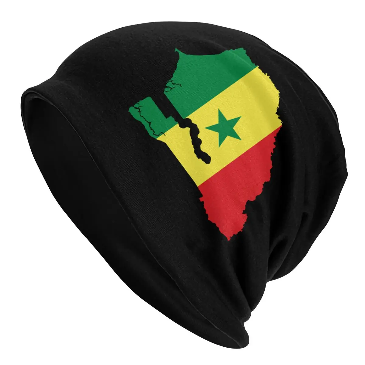 Unisex Bonnet Custom Warm Knitting Hat Women Men Senegal Map Flag Hip Hop Beanies Cap Adult Senegalese Proud Beanie Hats Ski Cap