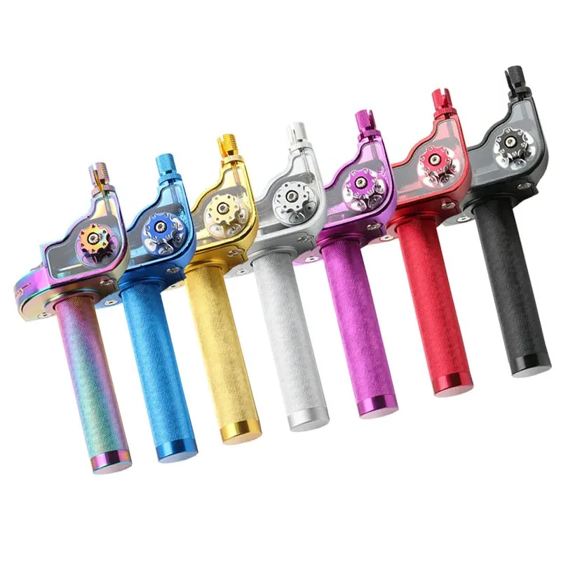 Puños de Acelerador de 22 mm y 7/8'' para Motocicleta Todoterreno, ATV, Pit Bike de 50cc, 125cc, 150cc, 250cc, Manillar de Acelerador Universal para Motocicleta