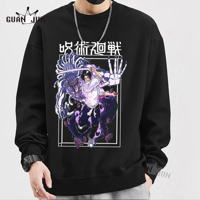 Jujutsu Kaisen Sweatshirts Anime Hoodies Print Satoru Top Men Women Hooded Sweatshirt Loose Casual Pullover Japan Streetwear