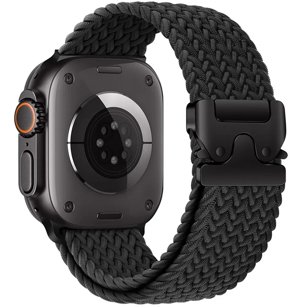 for Apple Watch 46mm Band 49mm 45mm 44mm 42mm Nylon Loop Parachute-style Buckle Strap iWatch Ultra 10 9 8 7 6 SE 5 4 3 41mm 40mm